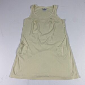 Lacoste Cream Sleeveless Long Dress with Pockets